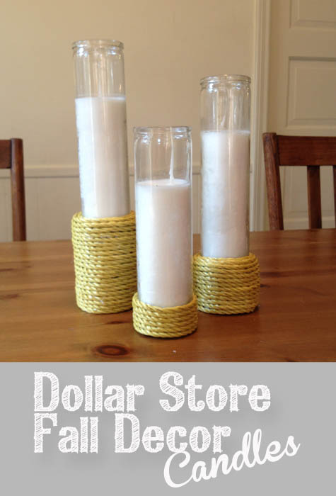 Dollar Store Fall Decor Candles