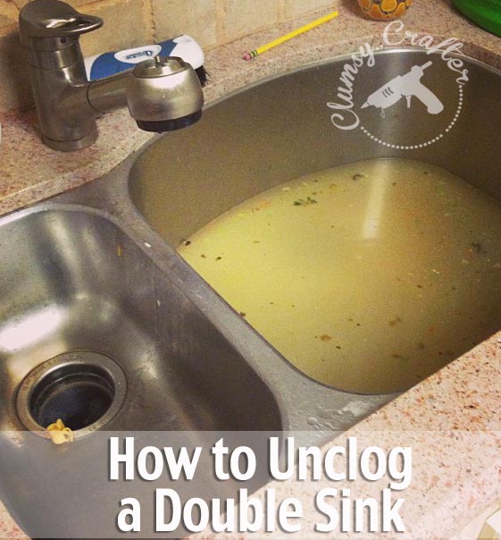 how to unclog a double sink
