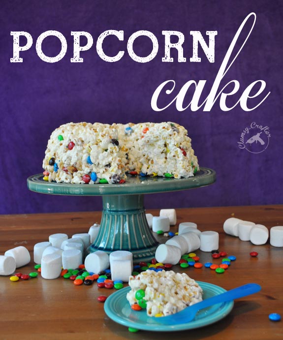 Popcorn Cake Recipe - Clumsy Crafter