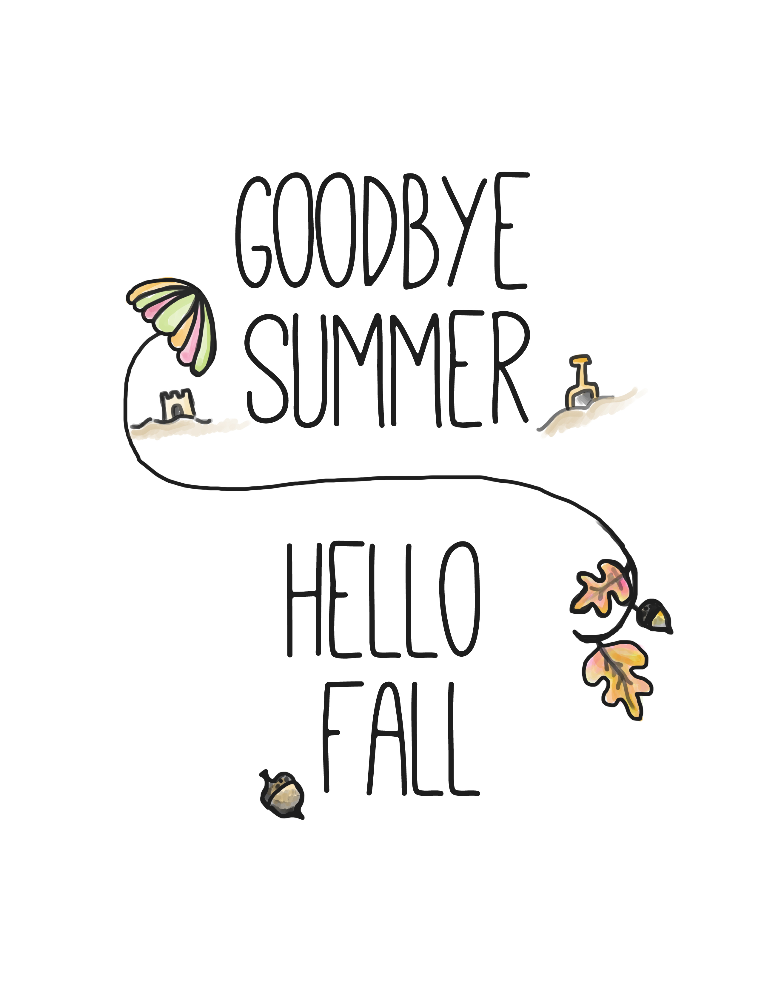 Hello Fall Free Printable - Clumsy Crafter