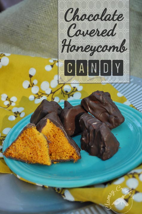 easy candy recipe for Chocolate Covered honeycomb - a great gift! 