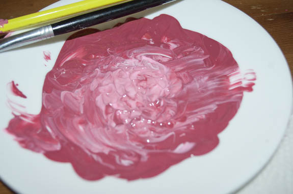 paint for roses from celery