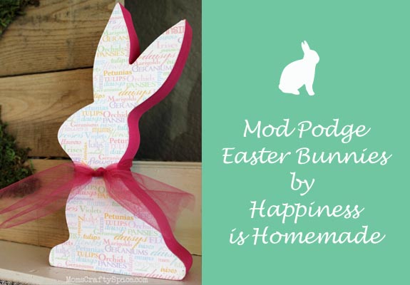 Mod Podge Easter Bunnies by Happiness is Homemade