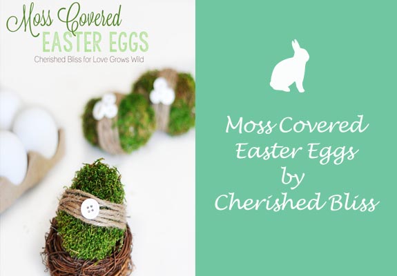 Moss Covered Easter Eggs by Cherished Bliss