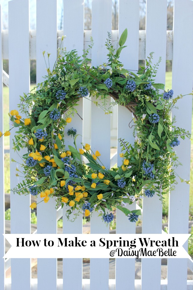 How to make a Spring Wreath by Daisy Mae Belle