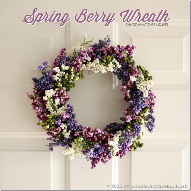 Spring Berry Wreath by Tha's What Che Said