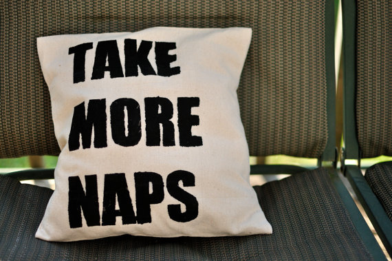 Take more naps pillow cover on Etsy