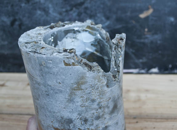 broken concrete vase