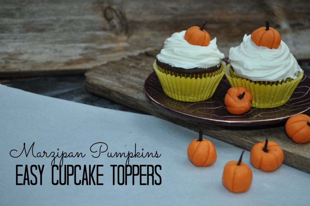 Easy Cupcake Toppers Marzipan Pumpkins