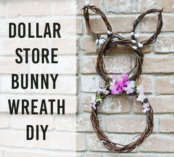 Dollar Store Bunny Wreath DIY