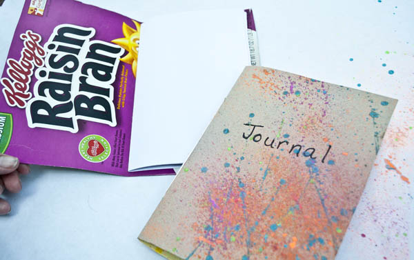how to make notebooks using cereal boxes - fun summer project