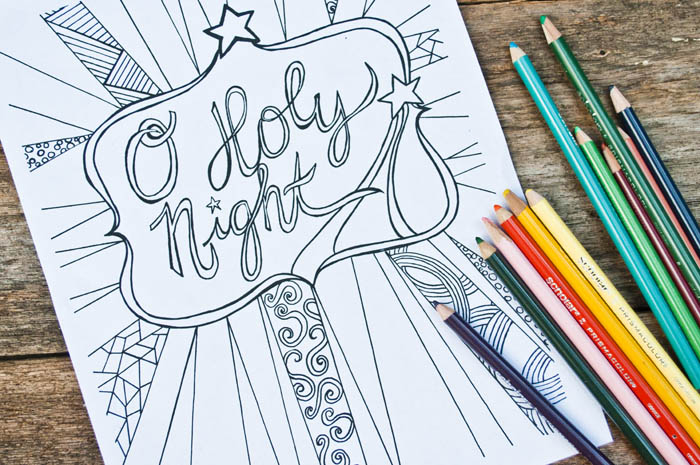 free adult christmas coloring page