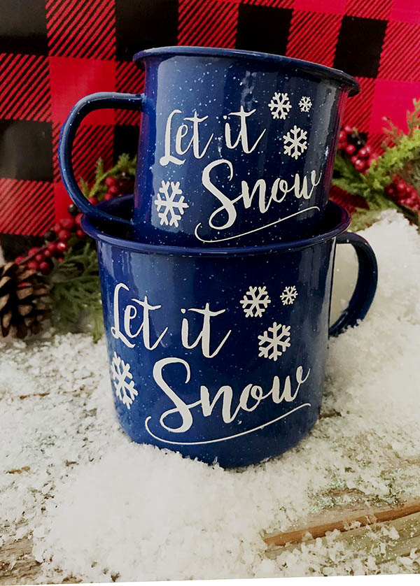 Let it snow camping mug - free cut file for cricut