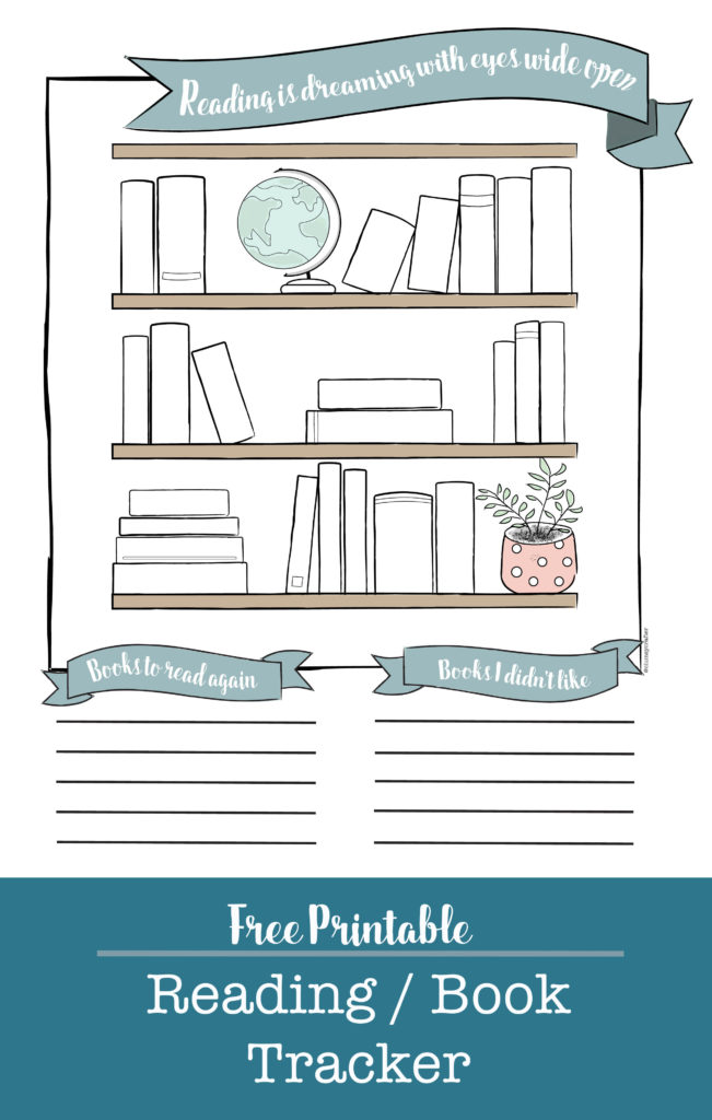 Free printable reading tracker for your planner