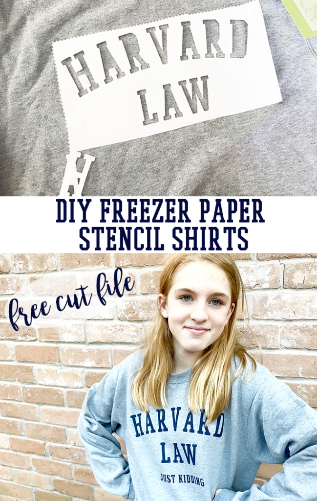 diy freezer paper stencil shirts that you make with paint, not vinyl