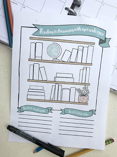 printable for your planner that tracks the books you want to read or have finished