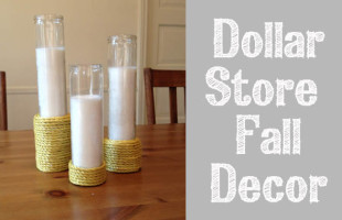 Dollar Store Fall Decor: Candles Tutorial