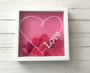 Valentine’s Heart Shadow Box – With Free Valentine Cut File