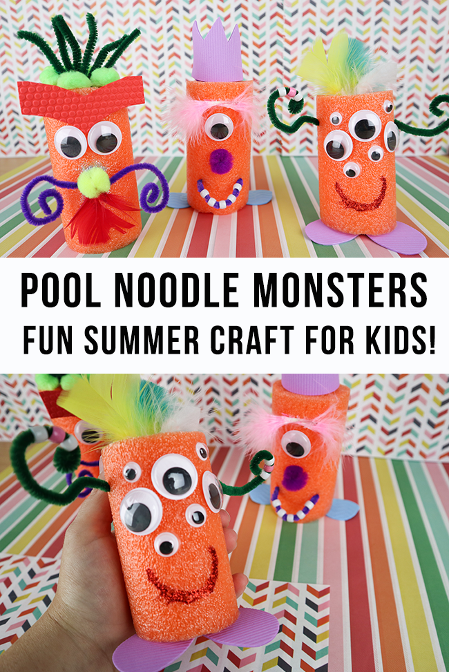 Pool Noodle Monsters - Fun Summer Craft for Kids!