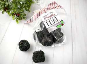 Edible Coal with Free Printable Gift Tags
